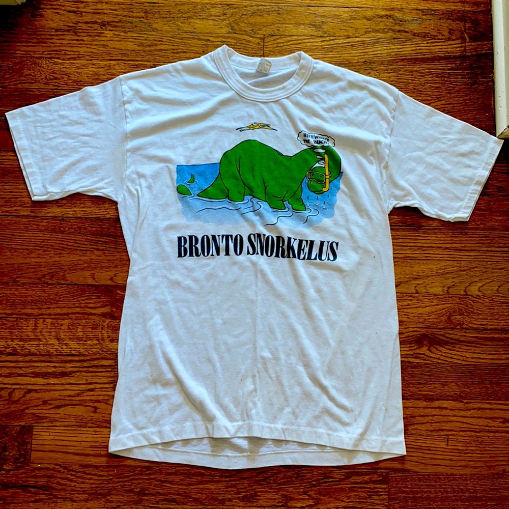 Vintage brontosnorkelus tee size XL